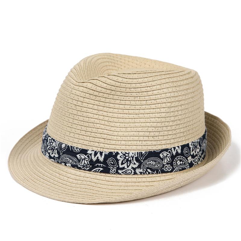

Straw Hat Female Ethnic Style Top Hat Seaside Beach Sun Protection Shade Spring And Summer Vacation Travel M（56-58cm） бежевий