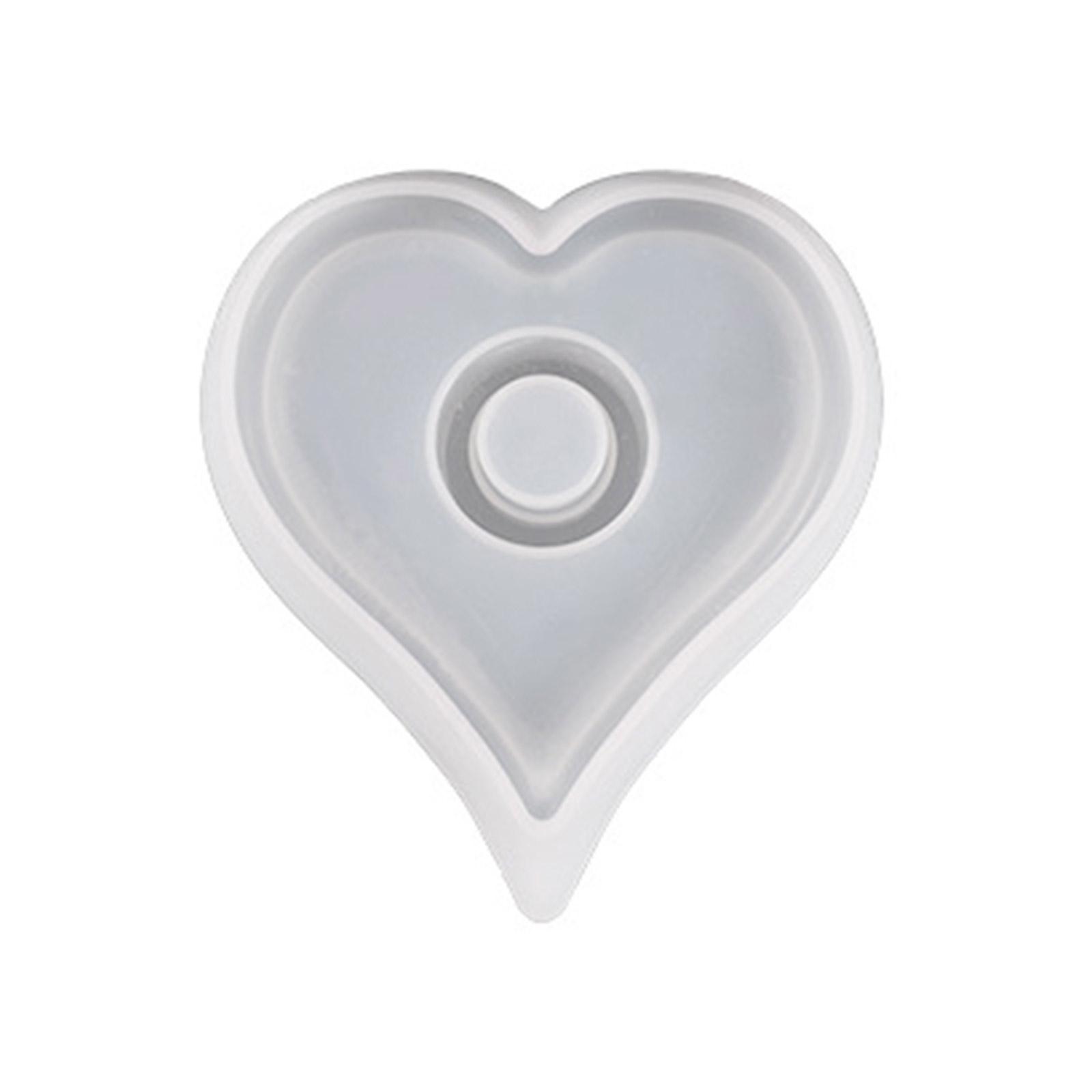 

Сердце Круглый Подсвечник Силиконовая Форма DIY Ручной Работы Гипс Эпоксидная Смола Подставка Для Свечи Формы Домашние Изделия Украшения 4