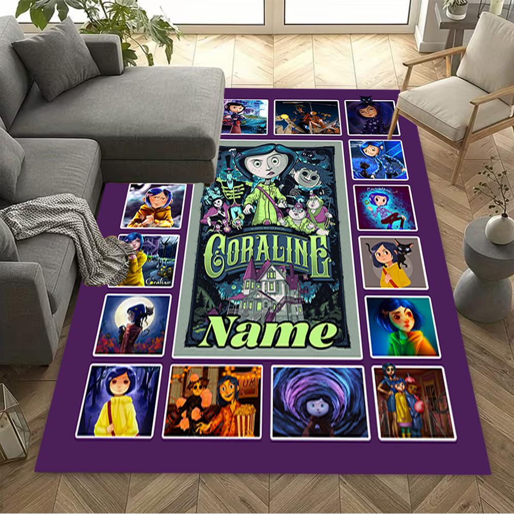 Coraline's Magical World Personalized Text Floor Mat Design for Living Rooms Entryway Decorate room Playrooms Antislip Carpet Decorate Offices