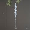 High Quality Crystal Clear Christmas Tree Ornaments Acrylic Hanging Icicle Decorations Glitter Transparent Hanging Pendants