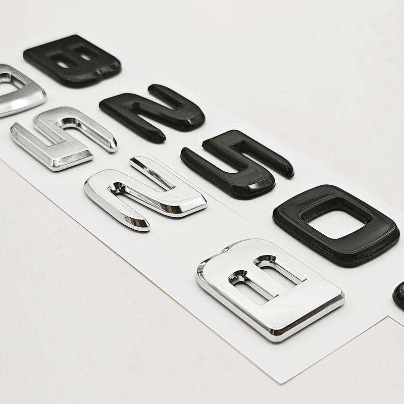 NEW 3D ABS Car Letters Badge Logo B250e Sticker Emblem Decals For Mercedes-Benz B Class B250e W242 Auto Tail Marking Accessories