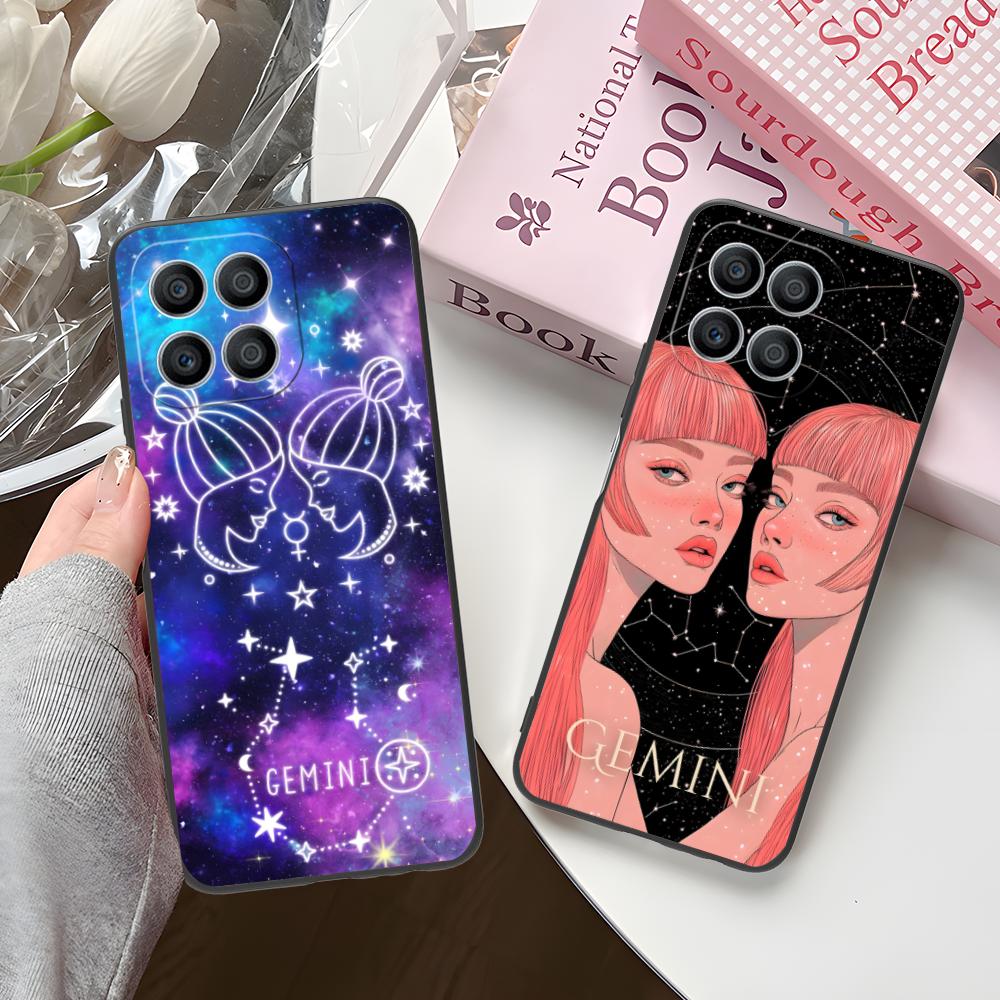 Zodiac Sign Gemini Mobile Phone Case for Honor 90 80 70 60 50 30 20 10 9 8 7 Pro S SE Lite 5G Colorful Printing Cover Luxury