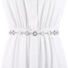 Metal Hook Adjustment Waist Chain Women'S Dress Decorative Hollow Flower Thin Belt With Skirt Waist