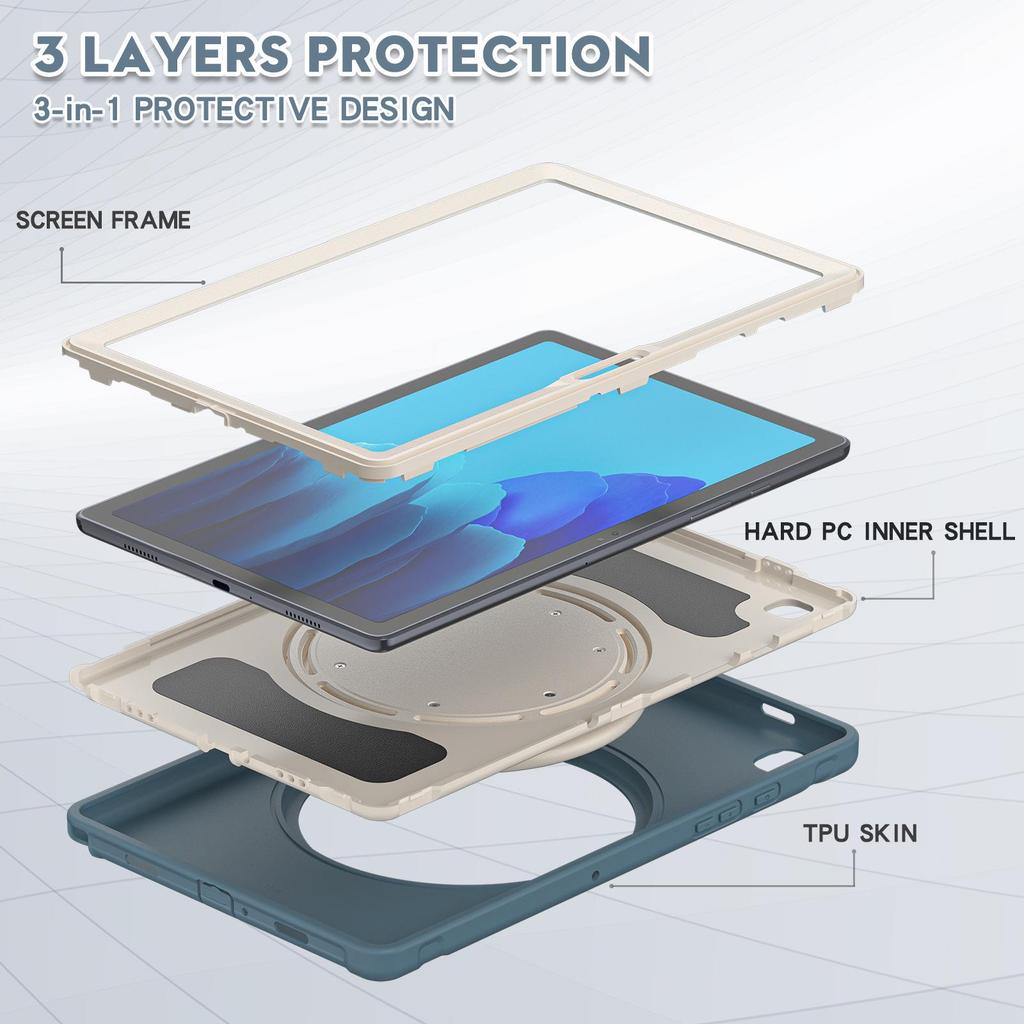 T500 Anti-drop Wall-mounted Ring Bracket Tablet Case for 10.4-inch Devices