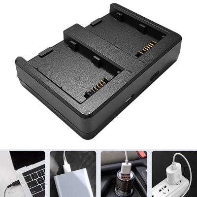 Batterieladegerät Lithium-Batterie-Ladesitz Zwei Ladesteckplätze Micro USB und Typ C für Komery Kamera RX200 Batterie