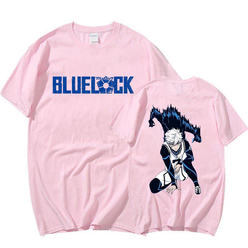 New Anime BLUE LOCK Nagi Seishiro Printing T-shirt Fashion Unisex Short Sleeve Summer Cool Hip Hop Top Tee
