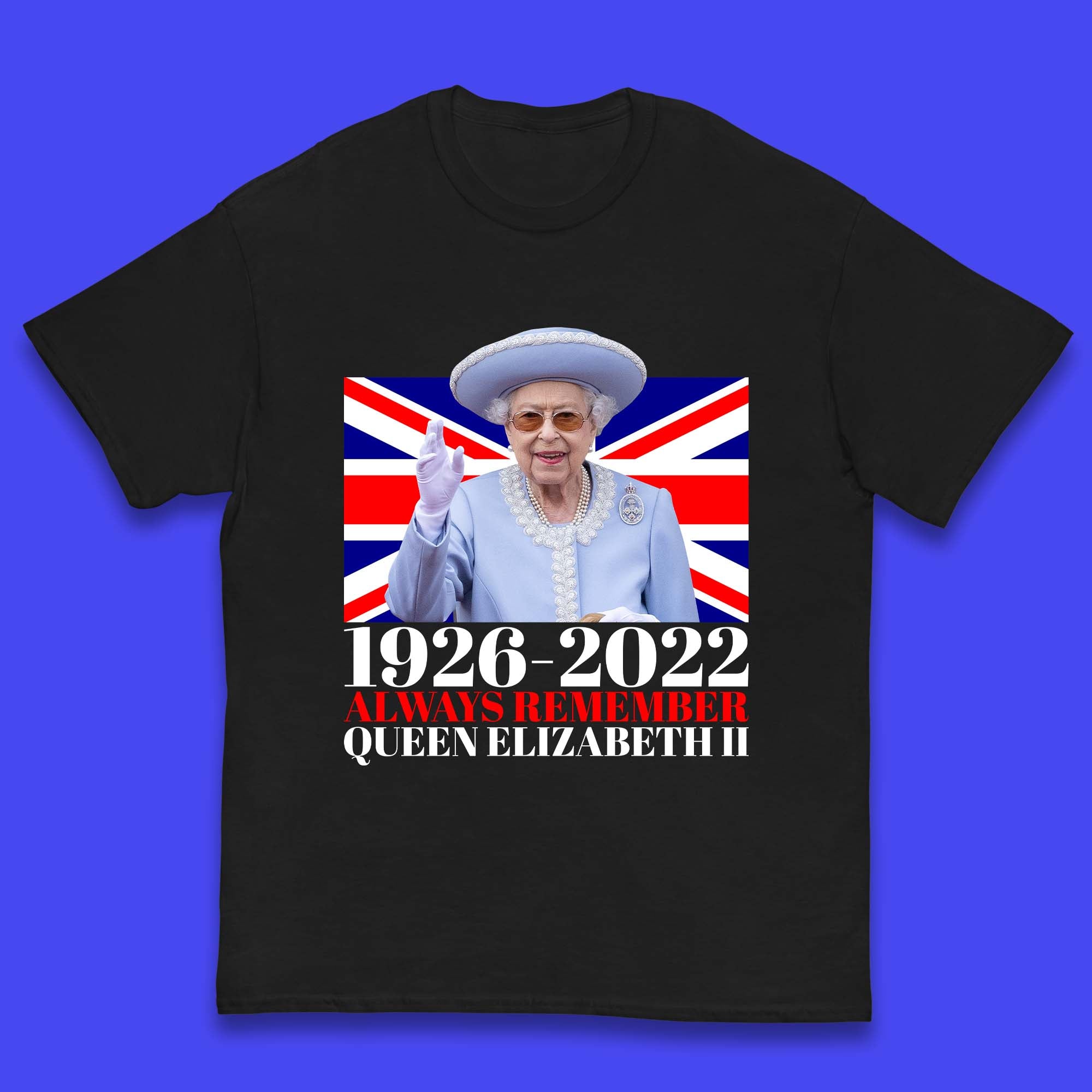 

1926-2022 Queen Elizabeth II Kids T Shirt 140