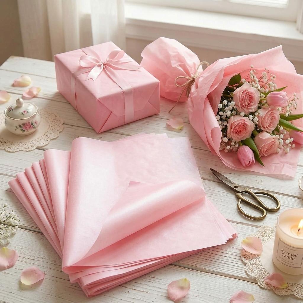 Pink Pearl Gift Wrapping Paper 50x70cm 40 Sheets Pack Premium Quality for Gifts