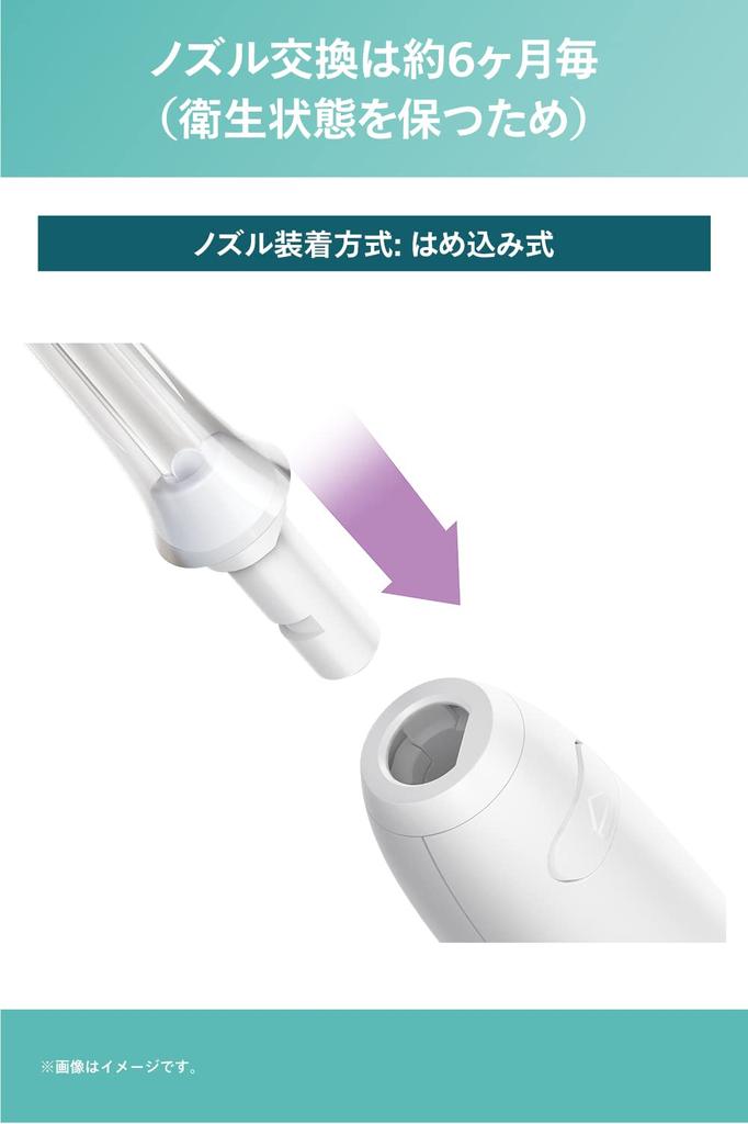 Náhradní náhradní tryska Philips pro řadu Sonicare Power Flosser 2 standardní originální průhledné kartáčky, (Nastavit trysky), Produkt, HX3042/00,