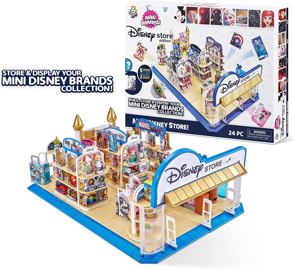 Disney Store Playset: 5 Exclusive Mysteries - Includes a Mini Store and Display Mini Collection. The Items Shown On the Store Shelves In the Image