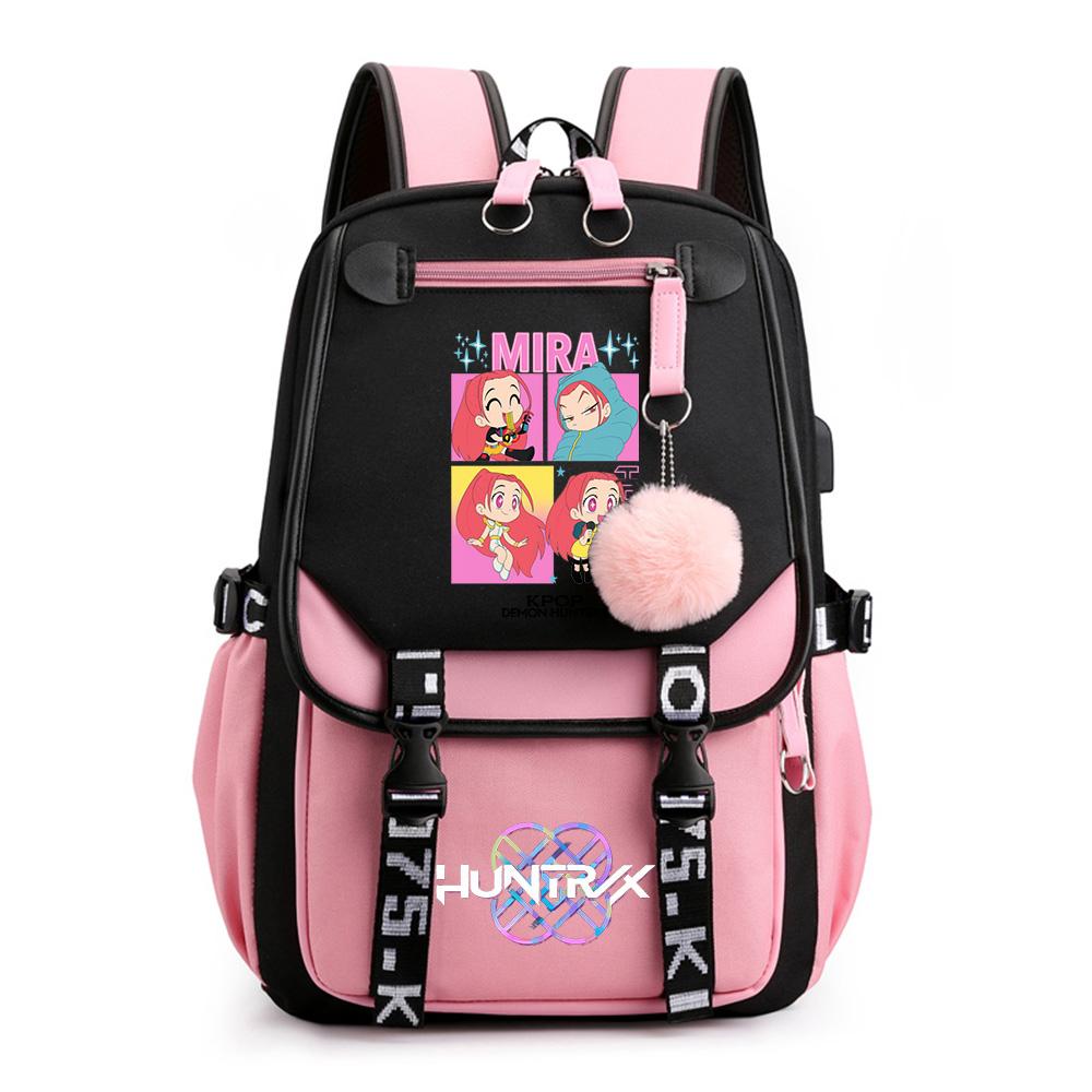 Anime Cartoon K-Pop Printed Backpack Schoolbag for Teenager Student Girl Boy Bookbag Large Capacity Waterproof Travel Bag Kid Gift Rucksak