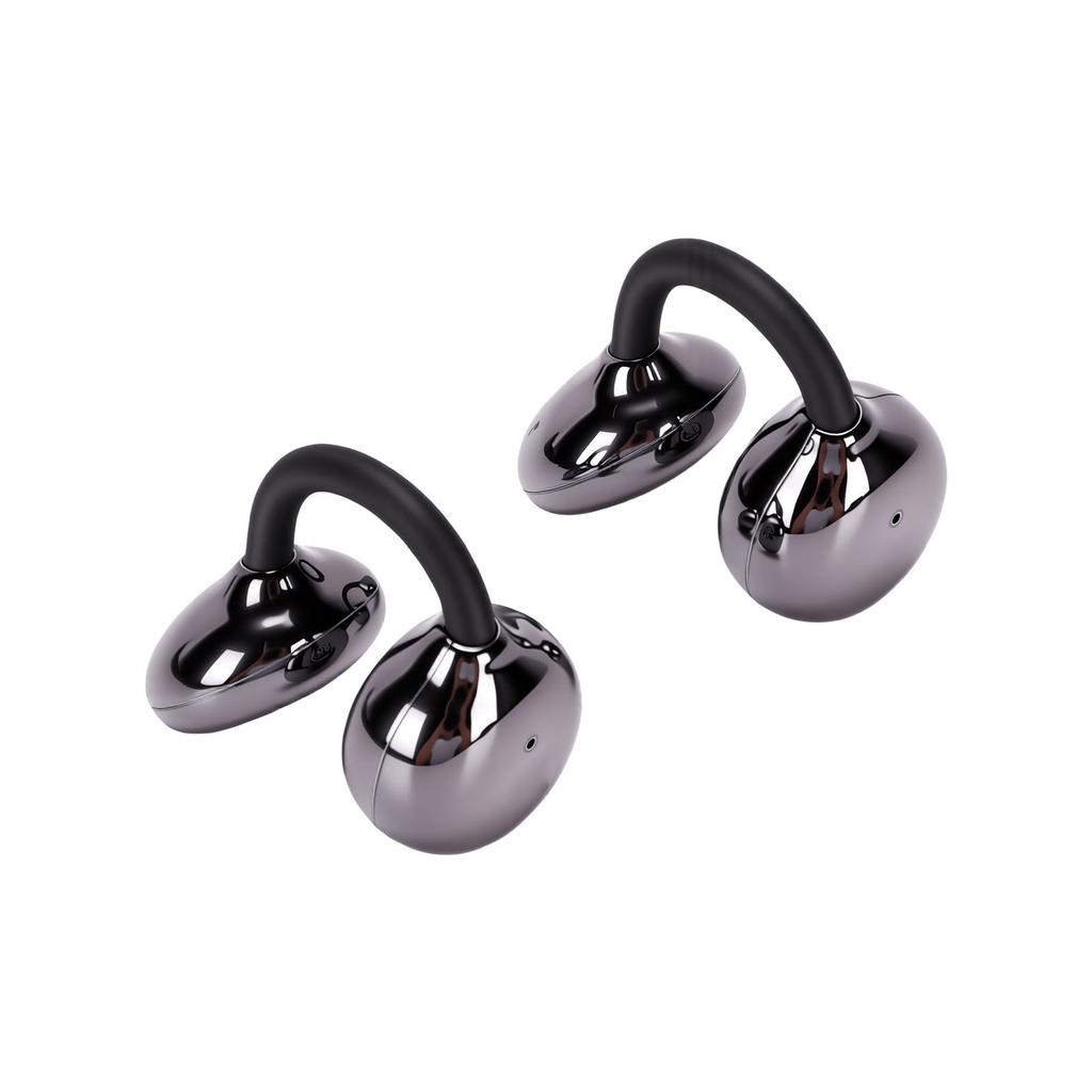 Clip On Ear Earbuds Wireless Bluetooth 6.0 IPX5 Water Proof 24H Battery Life Noise Cancelling Earphones for Sports