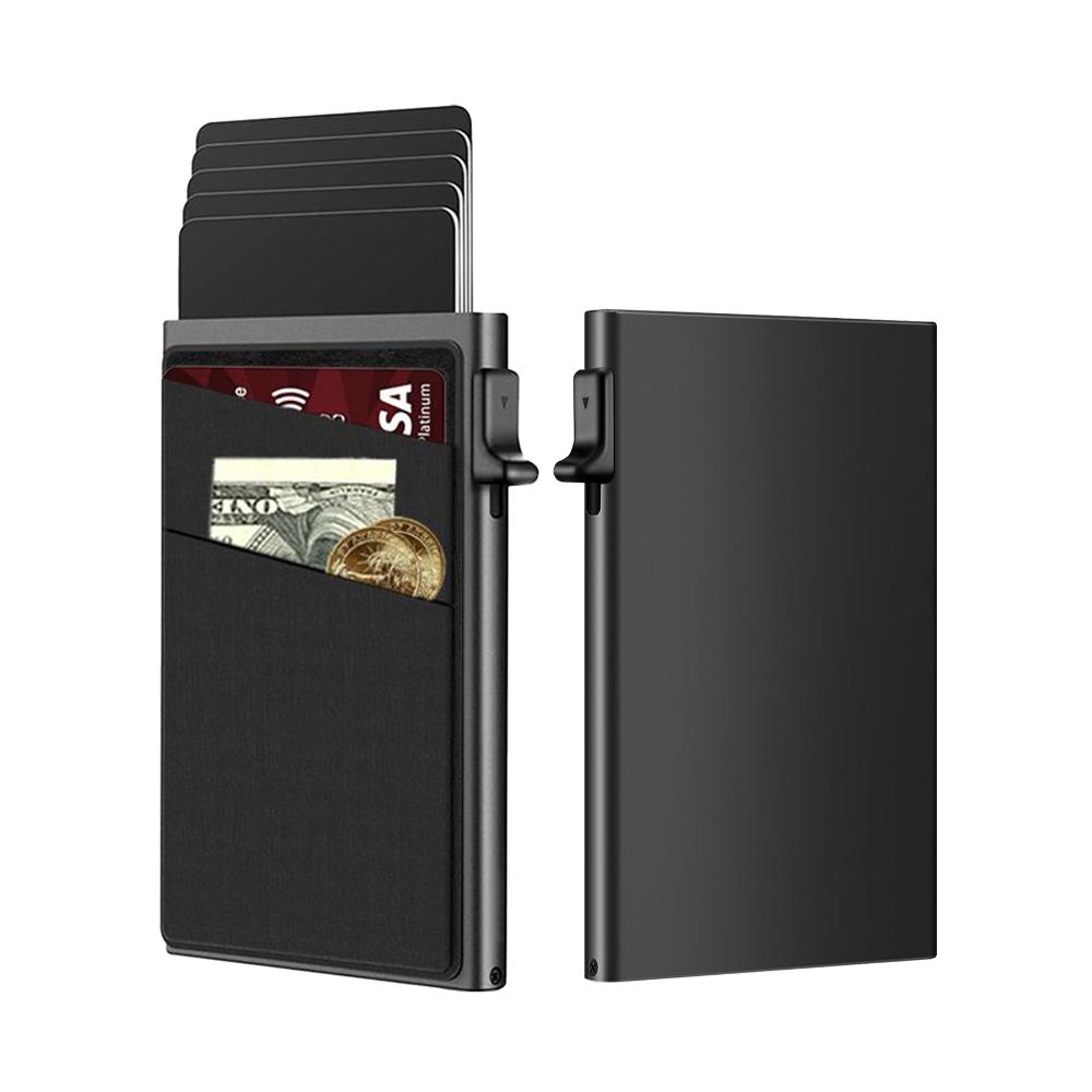 Proteggi Carte Antifurto Porta Carte Portafoglio Smart Minimalista Protezione RFID Scatola Metallica in Alluminio Custodia Porta Carte Porte Carte