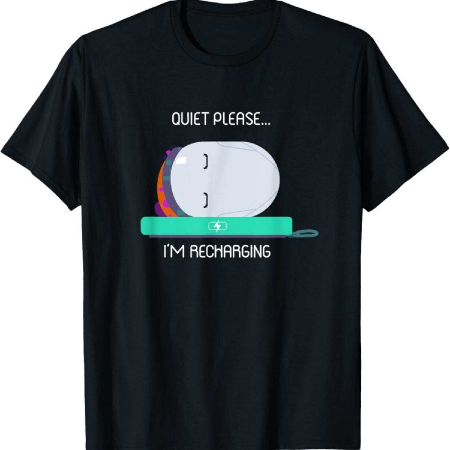 Ron’s Gone Wrong Quiet Please I’m Recharging T-Shirt S чёрный