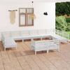 Day and Night - Day and Night Garden Furniture Set 12 Pieces Solid White Pine Wood