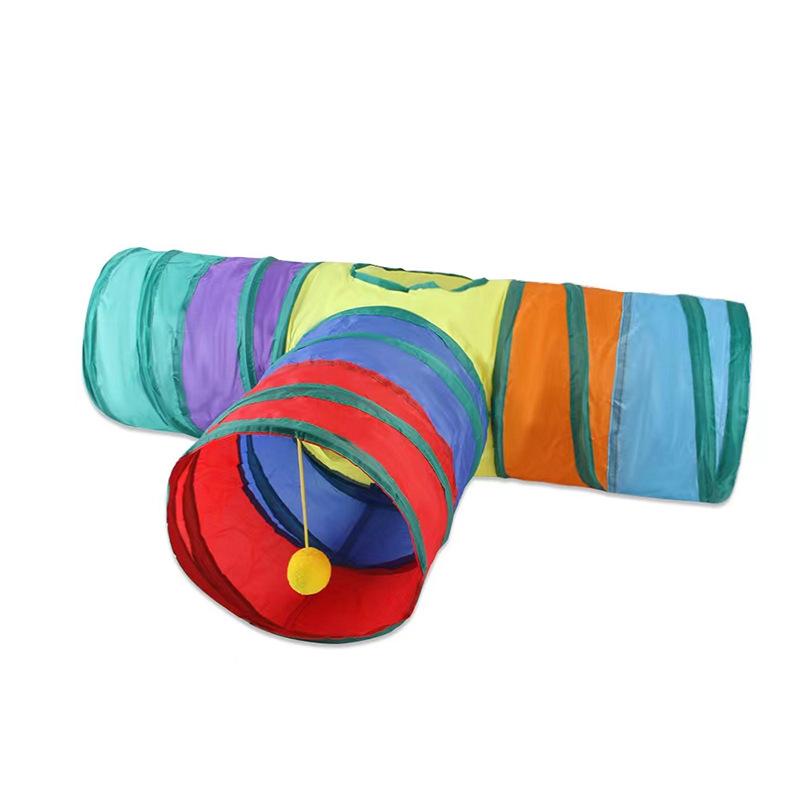 Hot Foldable Cat Tunnel Tube Interactive Fun Kitty Training Toy Boredom Buster For Puppy Kitten Pet Supplies Cat Accessory