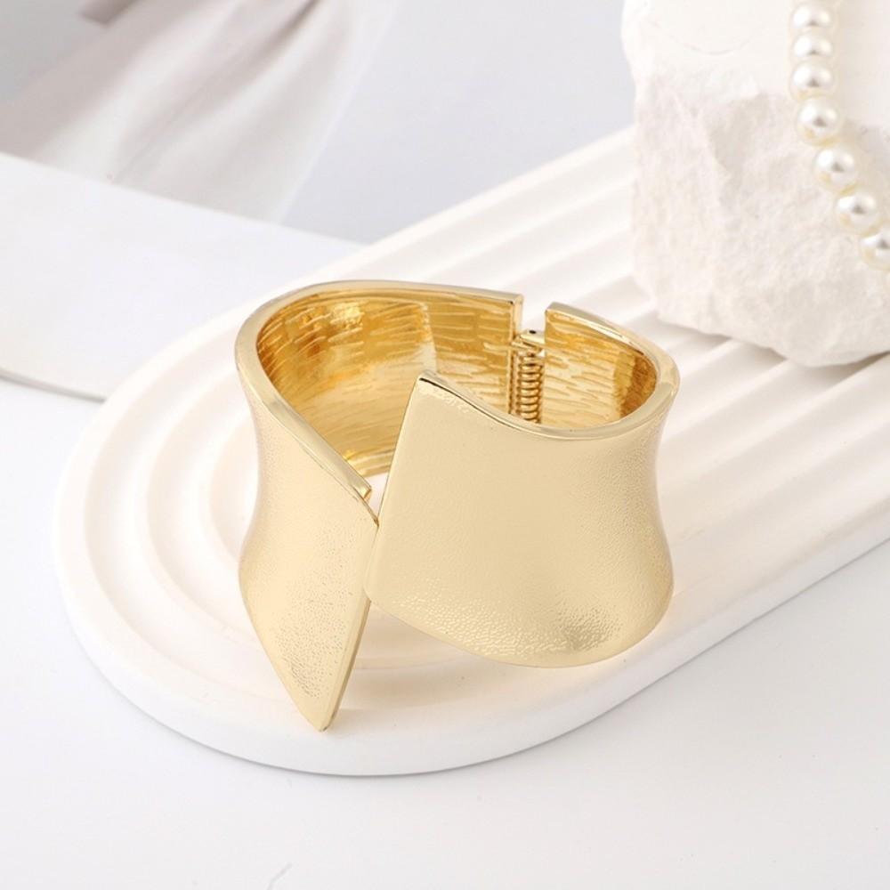 Exaggerated Wide Open Bracelet Metal Fashion Punk Bangle Chunky Heavy Bracelet Jewelry Gifts