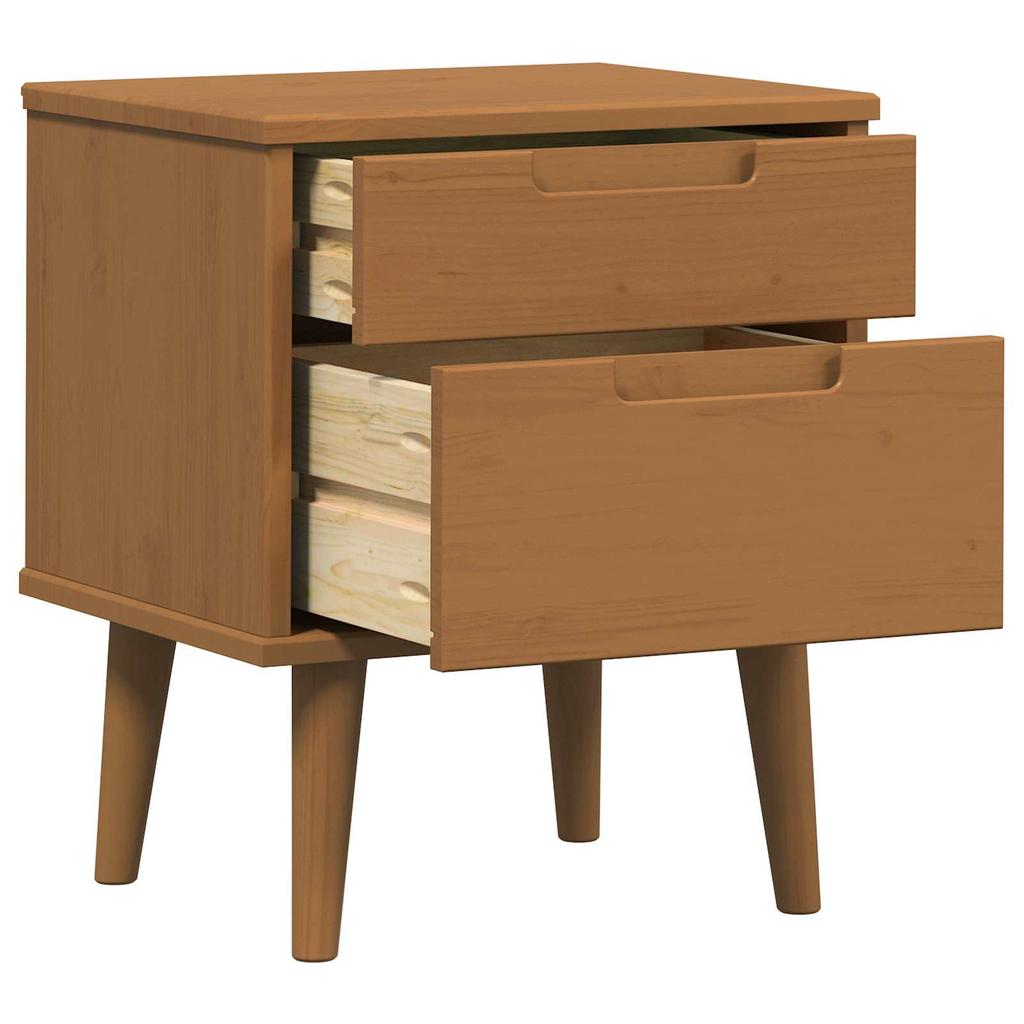 Nightstand Caramel 40 x 35 x 48 cm Solid Pine Wood