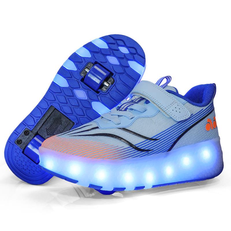 Nové 2025 přímý prodej chlapecké a dívčí zatahovací boty na kolečkách dvoukolečkové čtyřkolečkové odnímatelné kolečkové brusle pro dospělé