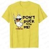 Summer Men's Fashion T-shirts Duck with Knife Print Men Casual Tee Shirts Short Sleeve Round Neck Tops Harajuku Streetwear