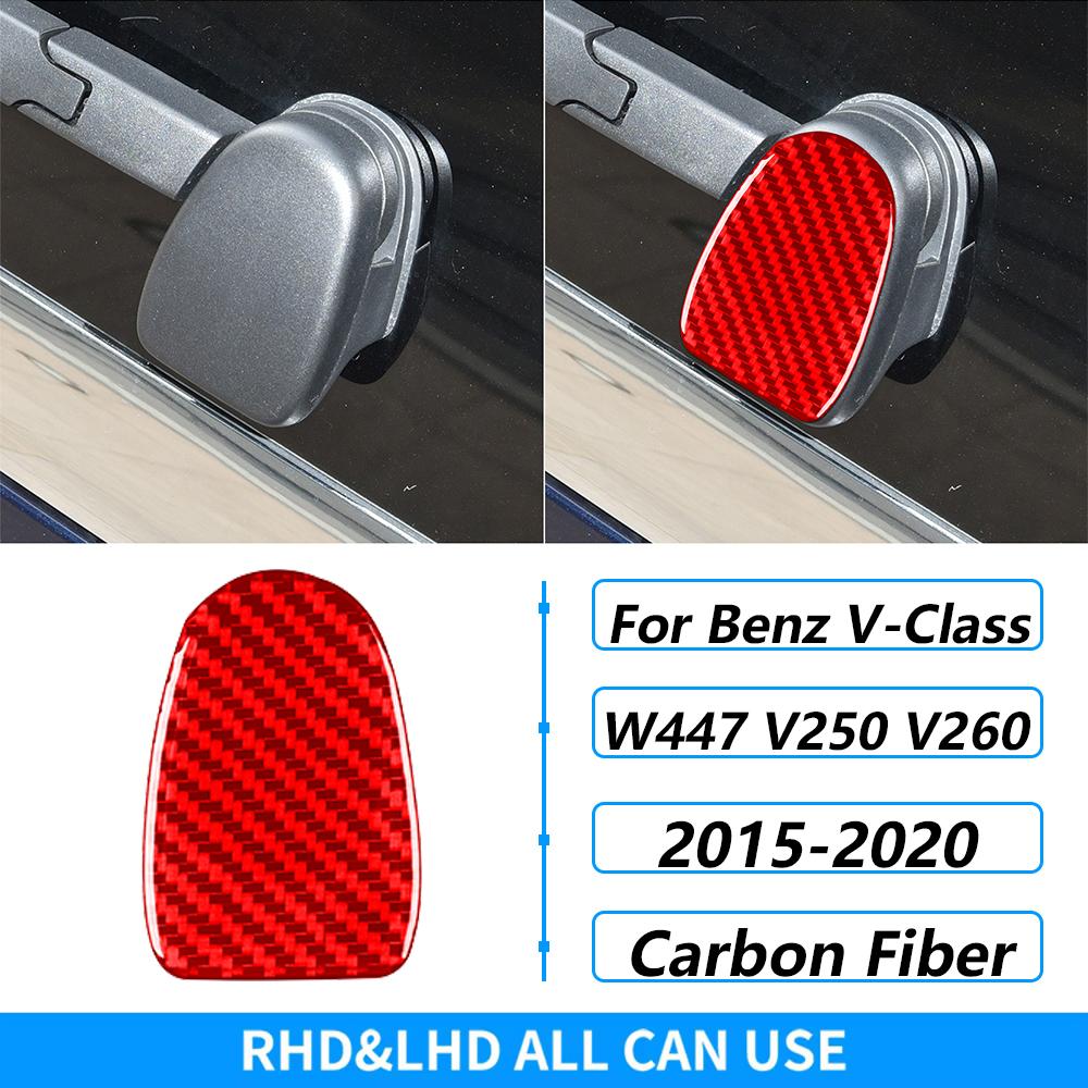 For Mercedes-Benz V-Class W447 V250 V260 2015-2020 Carbon Fiber Multimedia Door Window Lift Trim Set Car Accessories Sticker