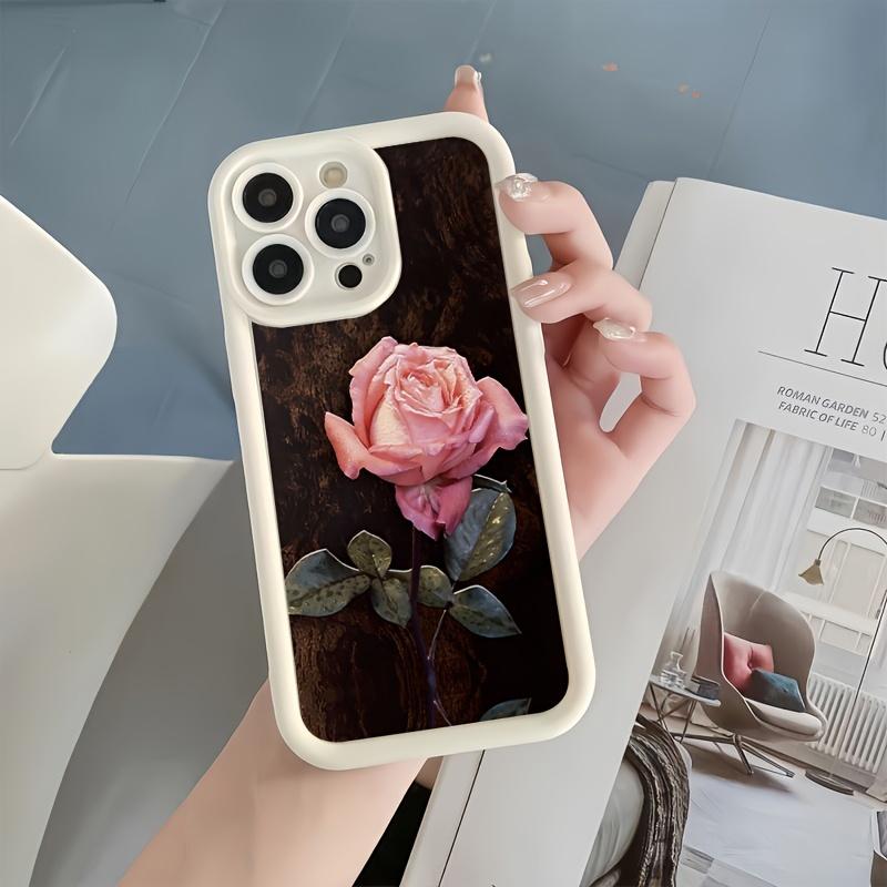 Beautiful Rose Pattern Phone Case Suitable for iPhone 17 16 15 14 13 12 11 Pro/Max/Plus Anti Drop and Shockproof Back Cover