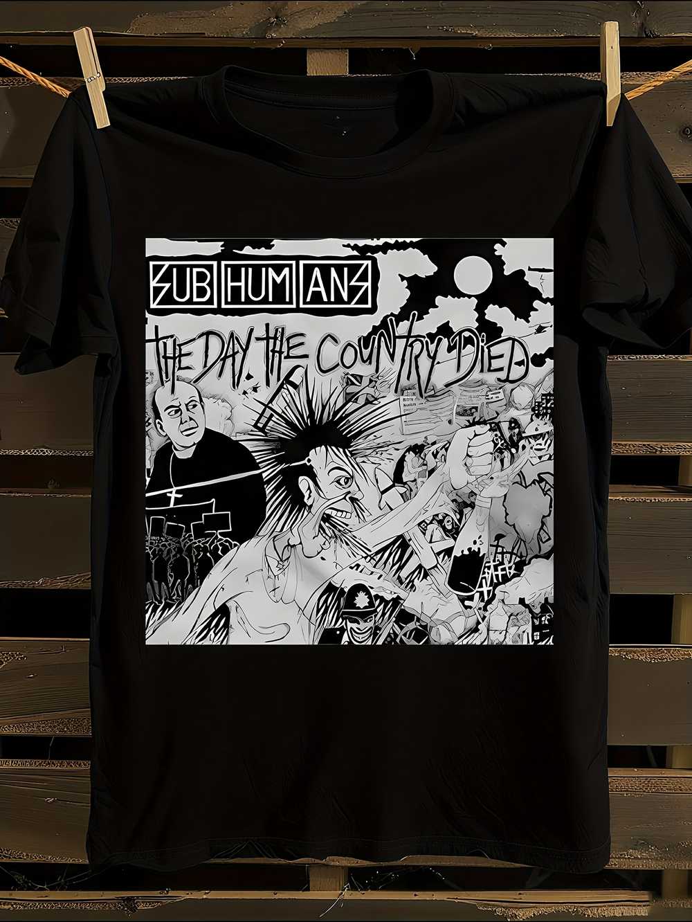 s Edition  The Day the Country Died  Subhumans Album Logo T-Shirt S