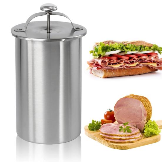 Pentola Vaporiera per Carne in Acciaio Inossidabile con Termometro Stampo Pressa per Salumi Fatto in Casa