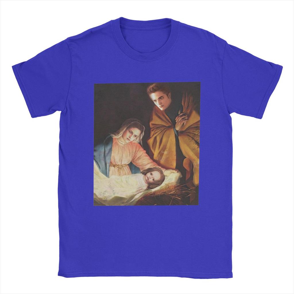 Męski T-shirt Parodia filmu Zmierzch Rodzi się dziecko Niesamowite bawełniane koszulki z krótkim rękawem T-shirt z okrągłym dekoltem Nadrukowany