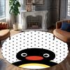 1pc Pingu2 Carpet, Round Rug, Comfortable, Suitable for Entryways, Living Rooms, Office, And Bedrooms, Christmas Decoration