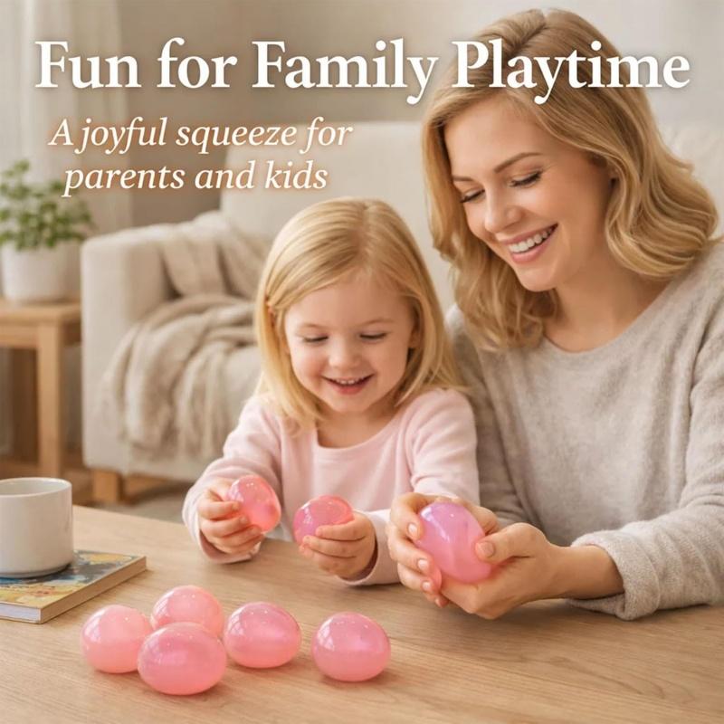 Handmade Coconut Oil Squishy Ball Slow Rising Fidget Stress Ball Clear Jelly Sensory Ball Soft Stress Relief Toy for Adults