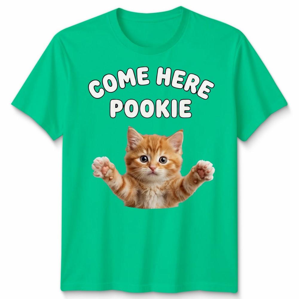 Come Here Pookie Cat Meme T Shirt Funny Relationship Jokes Kitten Unisex S