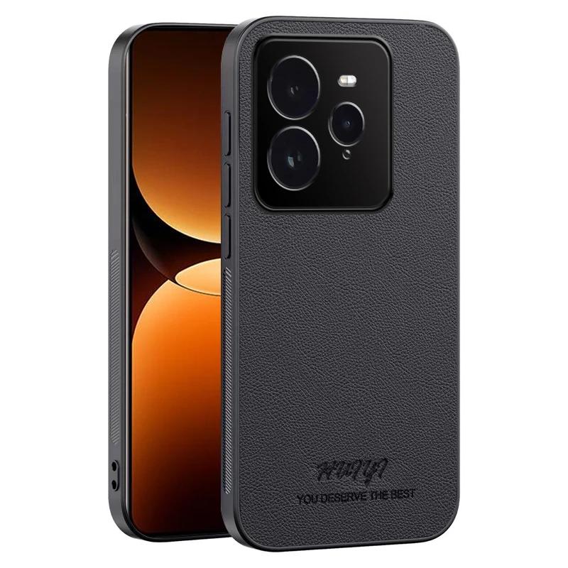 Car Magnetic Cover for Realme GT 7 Pro Luxury Leather Matte Soft Frame Protective Back Case for OPPO Realme GT7 Pro GT7Pro Capa