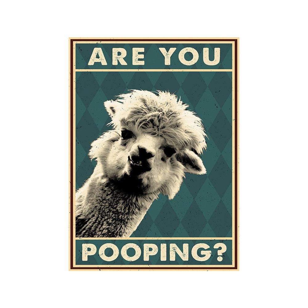 

Смешная Милая Лама Ты Пу Винтажный Постер Декор для Ванной Комнаты Настенное Искусство Холст Картина Туалет Подарок Альпака Картинки Принты 21cm×30cm NoFrame