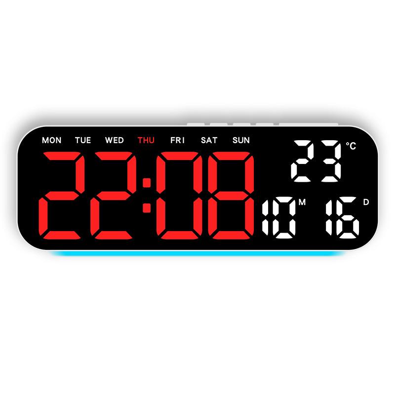 Digital Alarm Clock with Mood Light TEMP Date 2 Alarms Count-up Countdown Snooze Table Clock 12/24H 5-level Brightness LED Clock2