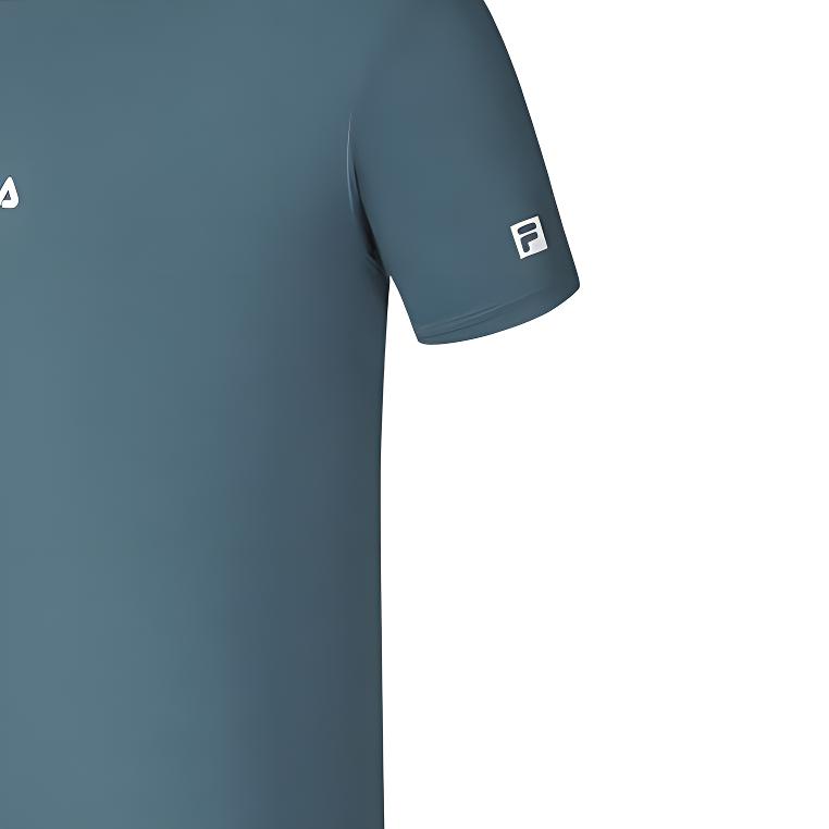 New FILA AthleticsFitness SS25 T Shirt Men's Medieval Blue DB A11M521109F-DB