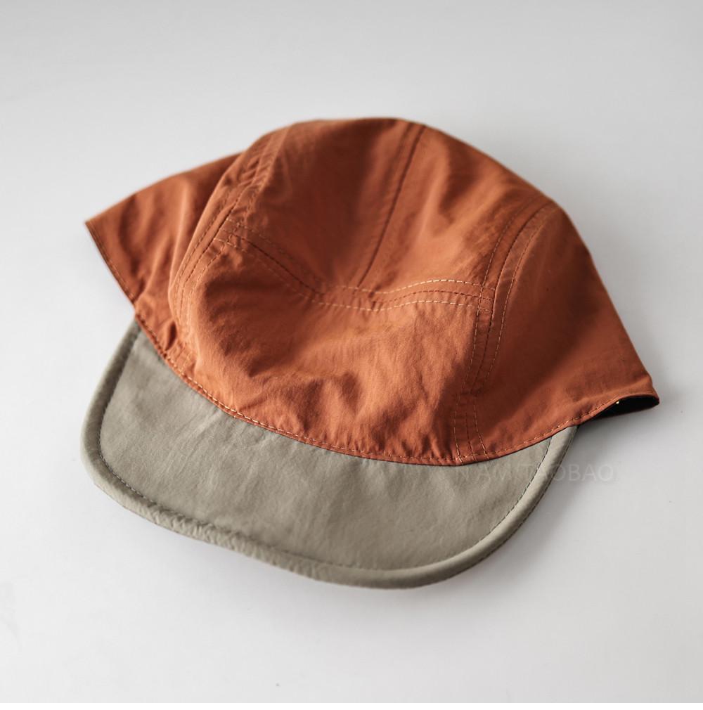 1Pc Fashion Color Block Reversible Baseball Cap Men Women Summer Thin Quick Dry Sun Hat Breathable Casual Sun Camping Runing Cap