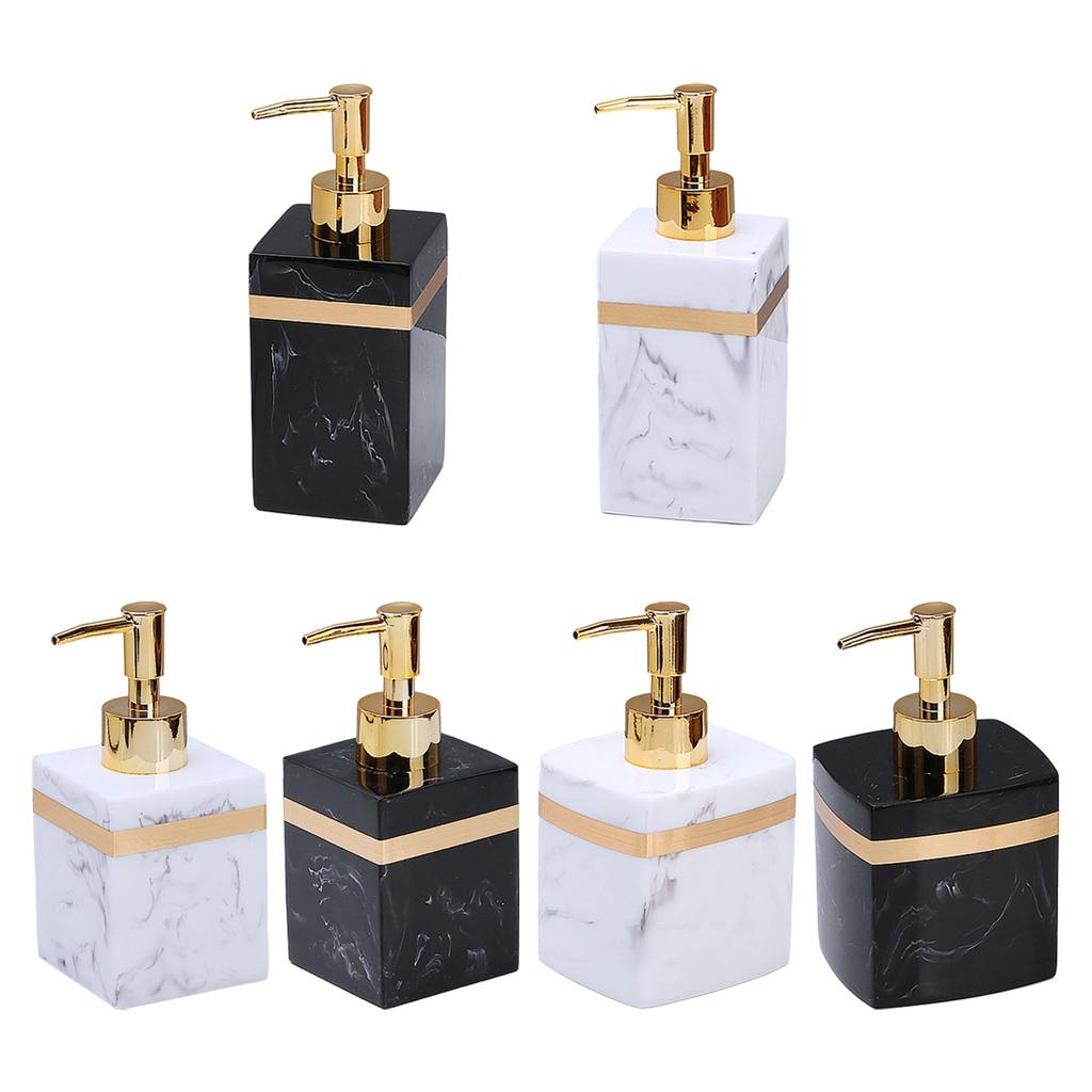 Reusable Resin Soap Dispenser Manual Empty Liquid Lotion Pump Bottle for Room Countertop