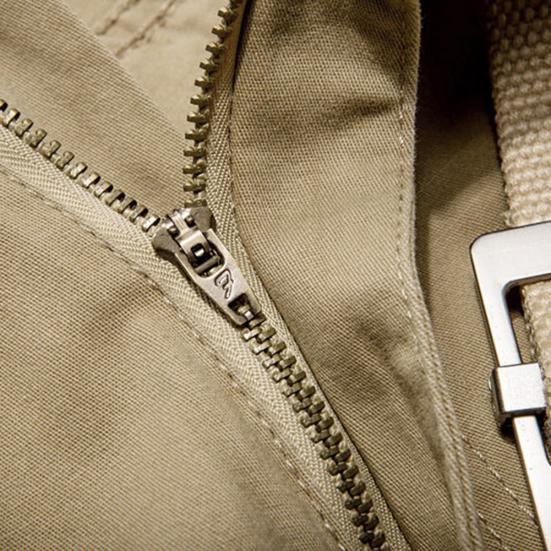 Pantaloni Scurți Cargo Casual pentru Bărbați, Culoare Solidă, Respirabili, cu Buzunare Multiple, Pantaloni Scurți de Plajă