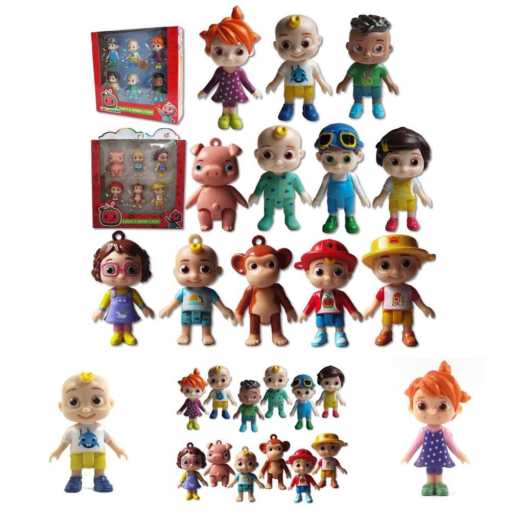 Adorable Cocomelon Family Friends 6 Pack Jj Figure Play Set Toy Miniatures