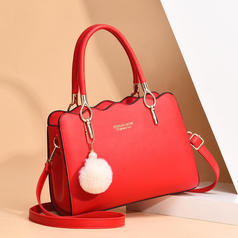 Fashion Middle Aged Mom Shoulder Crossbody Bag Large Capacity Women s Handbag with Pendant 27.5x12.5x19cm
