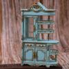 Detailed Miniature Doll House Decoration Screen Cabinet Model Figure With Working Door And Lighting Design for Sand Model
