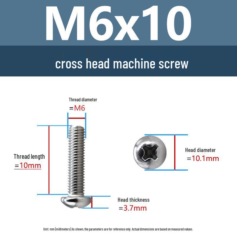 Yigu Direct 304 Edelstahl Kreuzschlitz Senkkopfschrauben M6-M10 Maschinengewinde