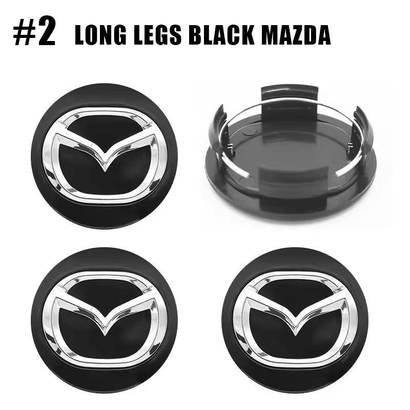 4pcs 56/60mm Car Wheel Center Hub Caps Rim Cover For Mazda 2 3 5 6 323 626 CX3 CX5 CX30 Demio Atenza Axela MX3 MX5 RX8 Accessory