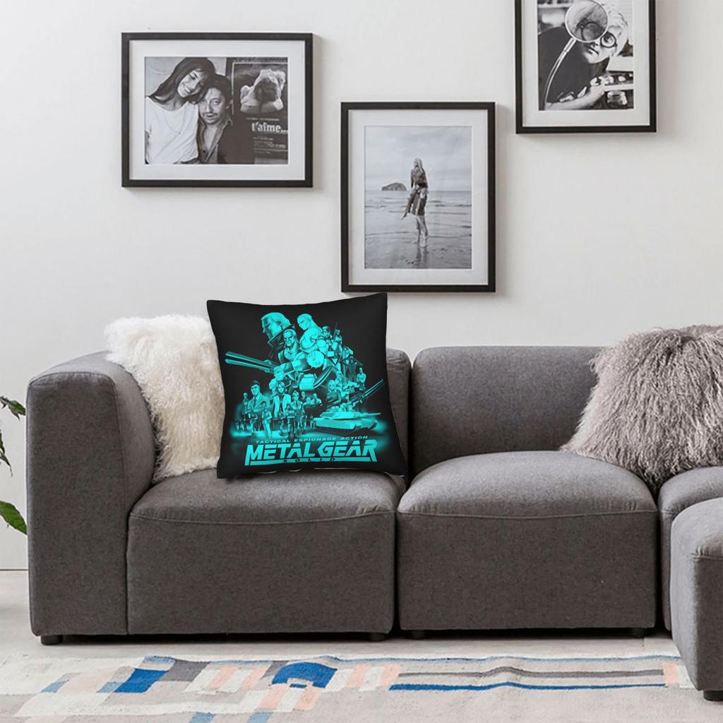 Fanart Mgs Gaming Pillow Case Kawaii Pillow Cover Square Pillowcases For Sofa Car Home Decor