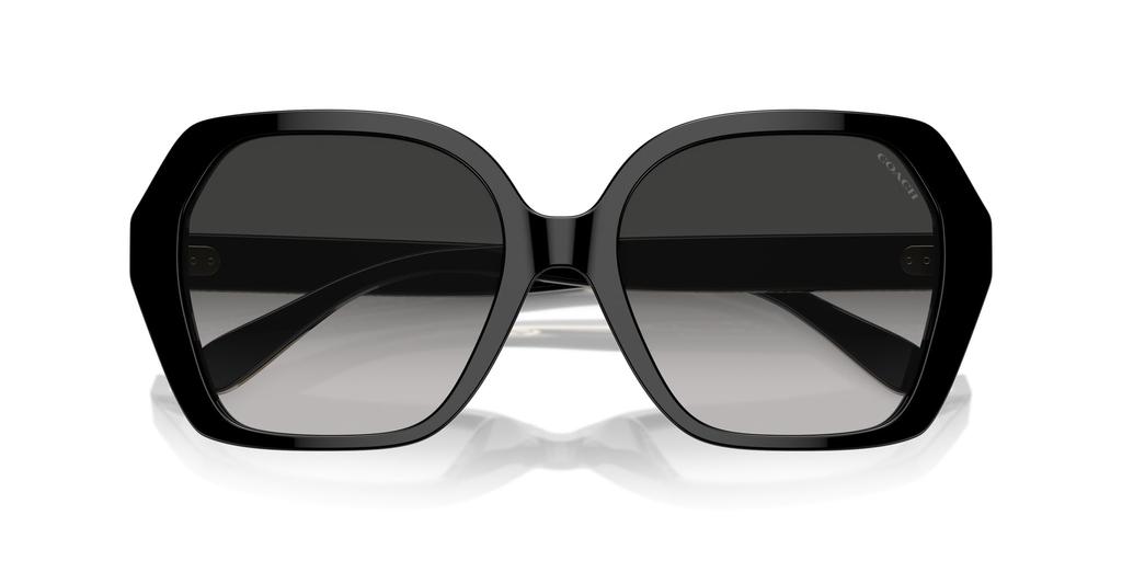 Coach HC8404U CR615 BLACK 56 Women's Sunglasses,