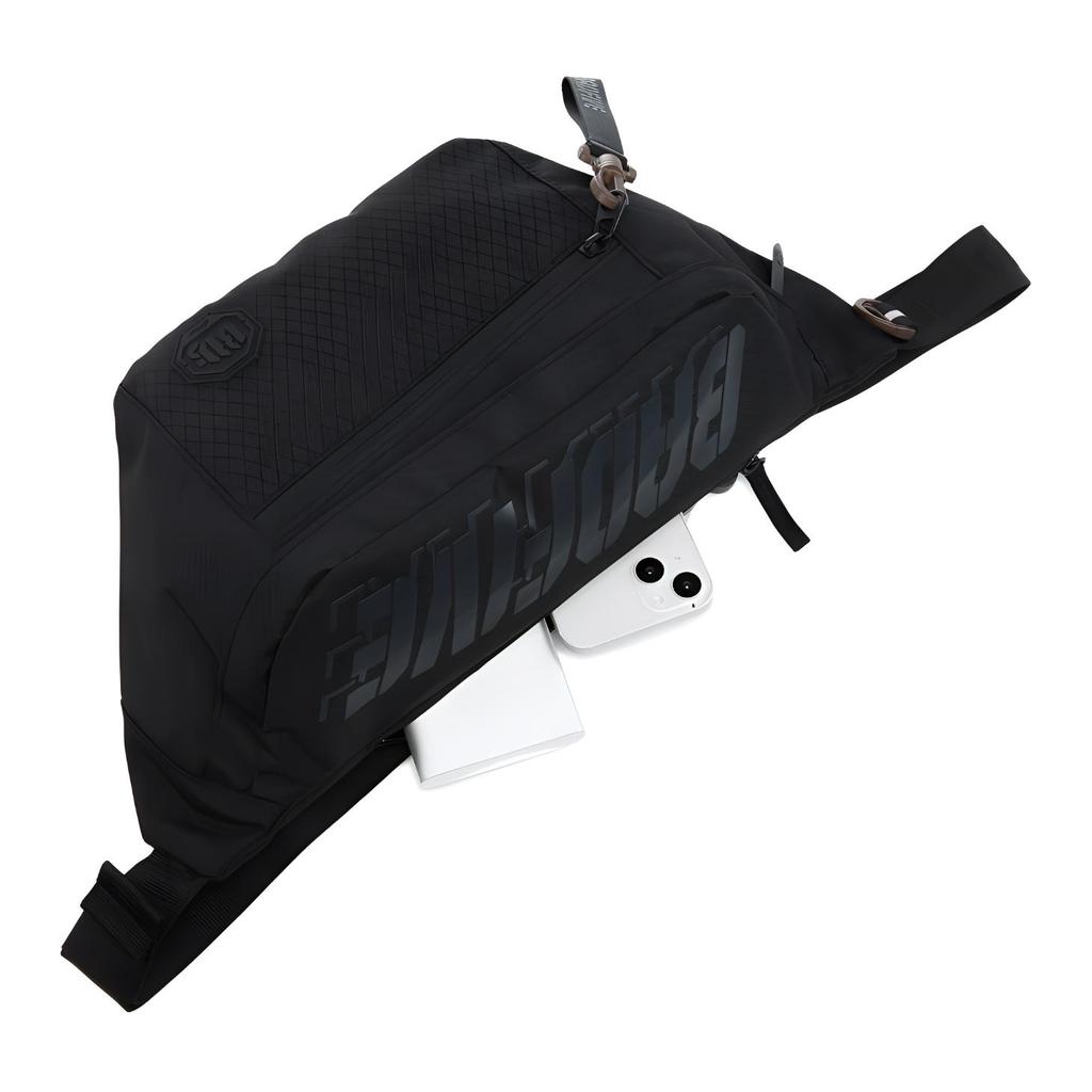 New LiNing BadFive Collection Basketball Collection Polyester One Shoulder Crossbody Bag, Sling Bag Regular Unisex Black ABDU281-1