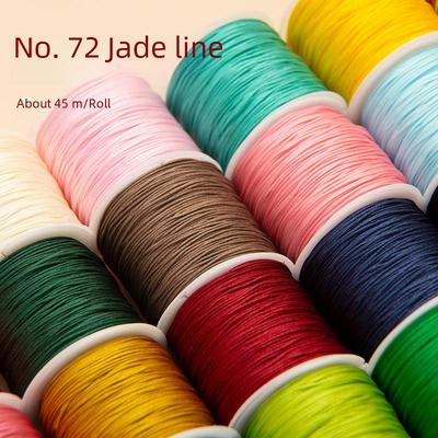 No. 72 Filo di giada: Corda intrecciata fatta a mano da 0,8 mm per gioielli fai da te, ciondoli e braccialetti.