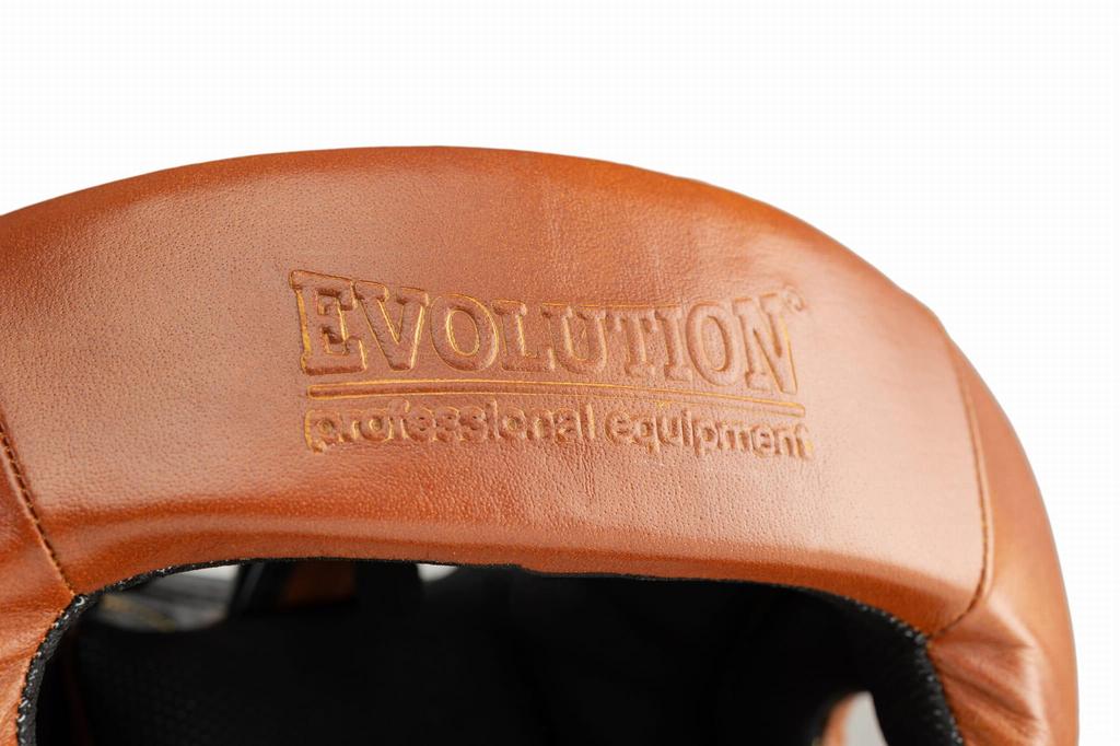 Retro Barna Evolution L OG-140 Valódi Bőr Bokszsisak