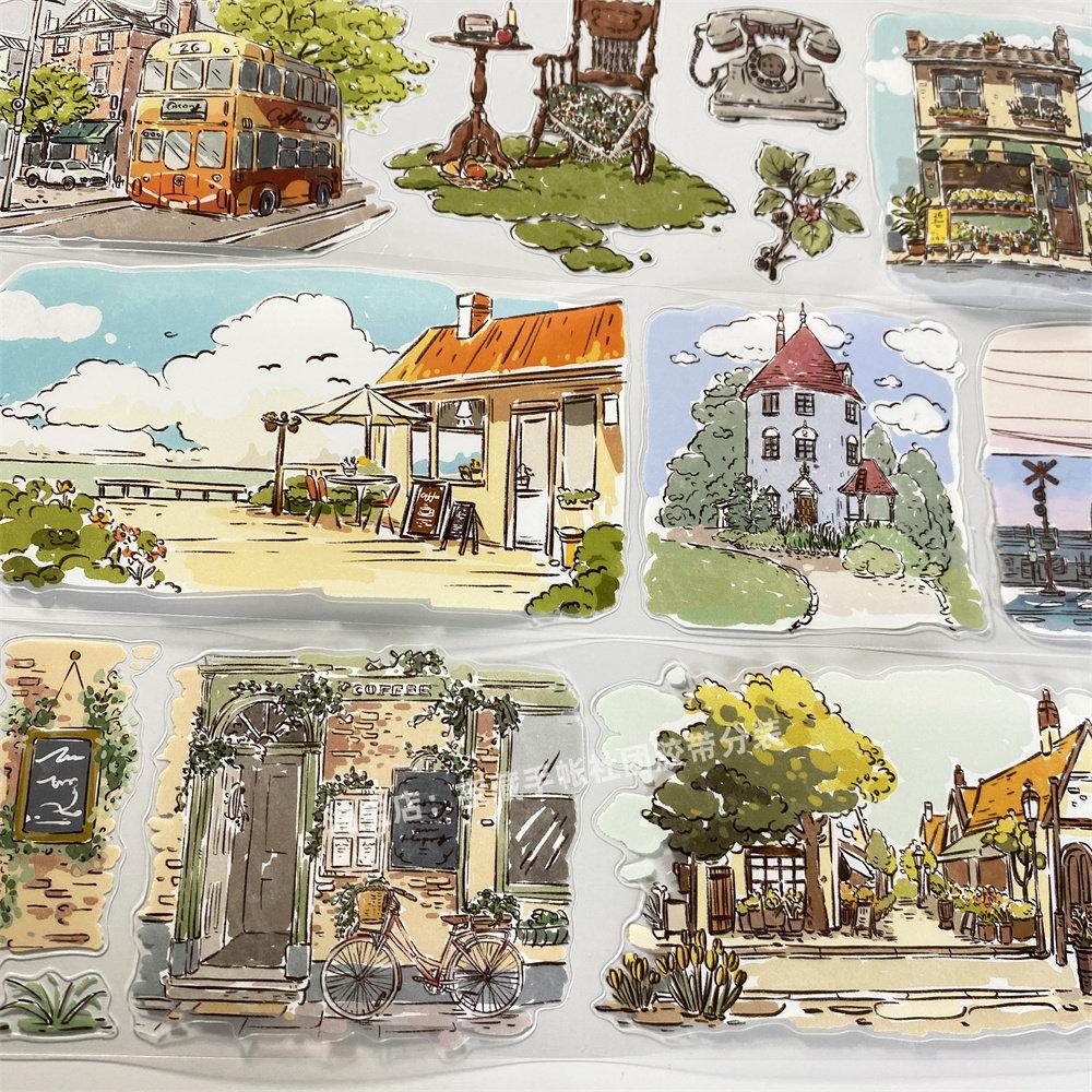 Pet Washi Tape Z12 Street View Travel Landscape Journal Phone Case DIY Sticker